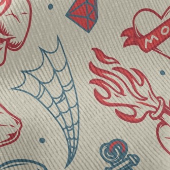 Skull With Fire Breathing Eyes Standard Corduroy