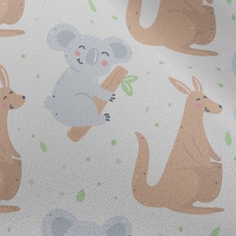 Smiling Kangaroo Koala Chiffon