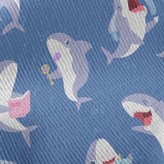 Happy Playing With Sharks Standard Corduroy