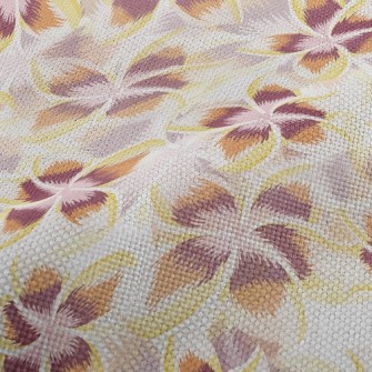 Tropical Hibiscus Flower Performance Linen