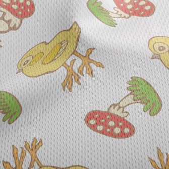 Chicken And Mushrooms Athletic Mesh Flat Back