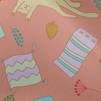 Lazy Cat Stretching Chiffon