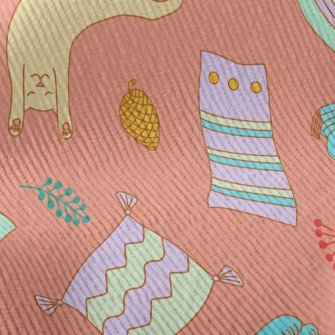 Lazy Cat Stretching Standard Corduroy