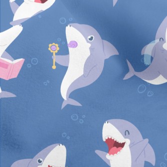 Happy Playing With Sharks Micro Fleece