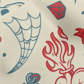 Skull With Fire Breathing Eyes Micro Fleece