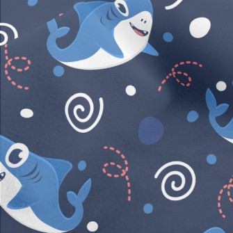 Q Version Of Cute Shark Micro Fleece