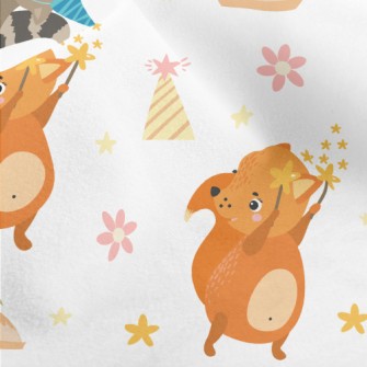 Cute Squirrel Raccoon Micro Fleece