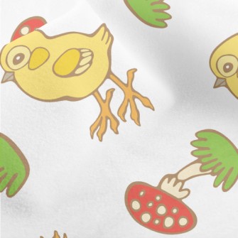 Chicken And Mushrooms Micro Fleece