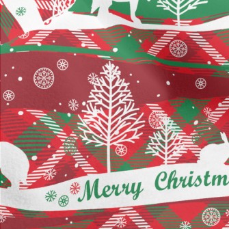 Classic Christmas Elk Micro Fleece