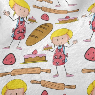 Girls Love Baking Minky