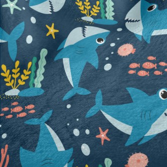 Happy Swimming Shark Minky