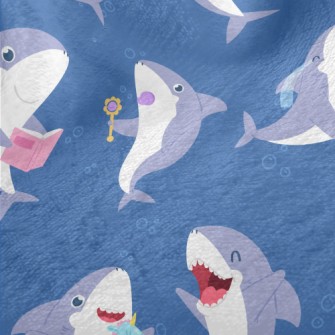 Happy Playing With Sharks Minky