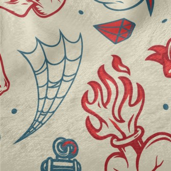 Skull With Fire Breathing Eyes Minky