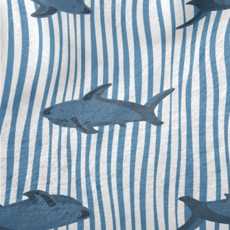 Straight Striped Shark Minky