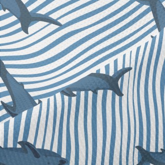 Straight Striped Shark Piqué