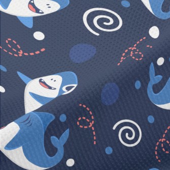 Q Version Of Cute Shark Piqué