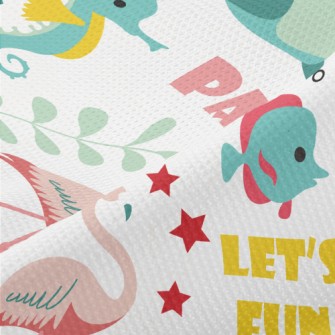 Happy Summer Vacation Time Piqué