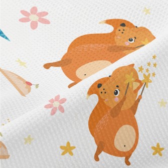 Cute Squirrel Raccoon Piqué