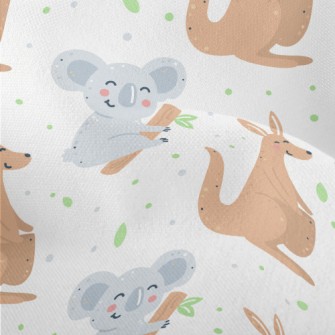 Smiling Kangaroo Koala Lightweight Performance Linen