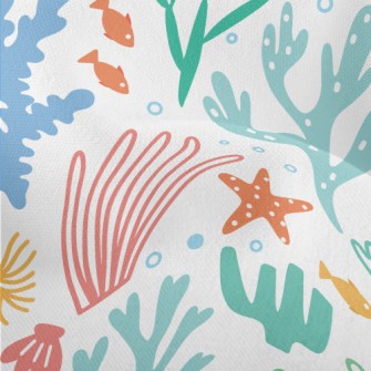 Colorful Underwater Corals Lightweight Performance Linen