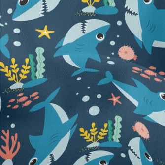 Happy Swimming Shark Lightweight Performance Linen