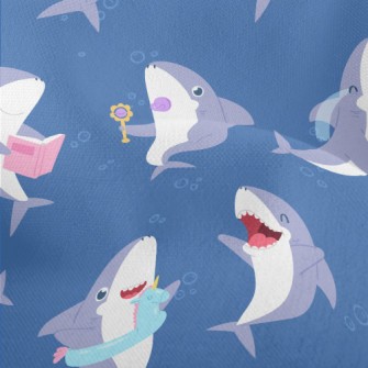 Happy Playing With Sharks Lightweight Performance Linen