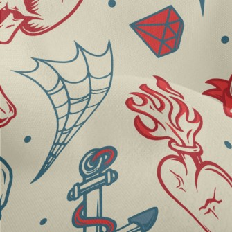 Skull With Fire Breathing Eyes Lightweight Performance Linen