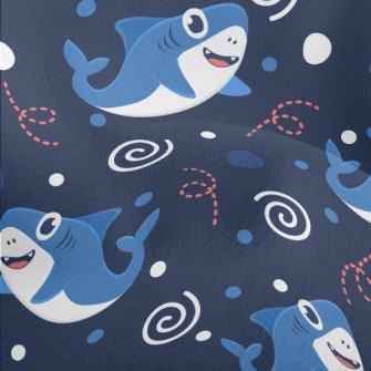 Q Version Of Cute Shark Lightweight Performance Linen