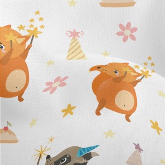 Cute Squirrel Raccoon Lightweight Performance Linen