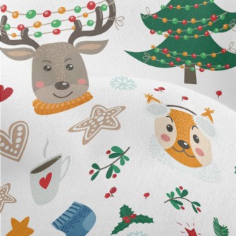 Bear Elk Celebrates Christmas Lightweight Performance Linen