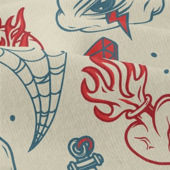 Skull With Fire Breathing Eyes Modern Jersey