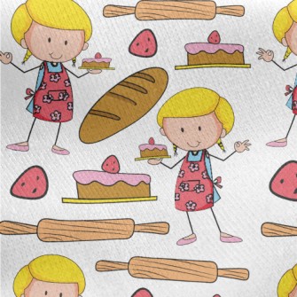Girls Love Baking Jersey Backed Fleece