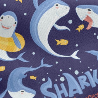 Shark Funny Dance Jersey Backed Fleece
