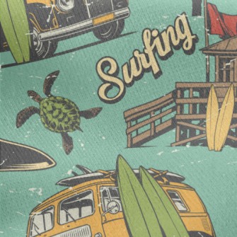 Campervan Surfing Jersey Backed Fleece