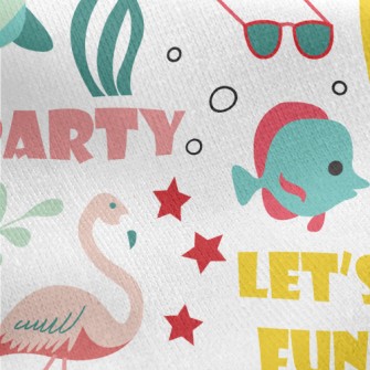 Happy Summer Vacation Time Jersey Backed Fleece