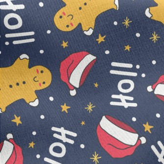 Christmas Gingerbread Man Jersey Backed Fleece