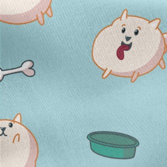 Chubby Little Pomeranian Jersey Backed Fleece