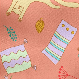 Lazy Cat Stretching Jersey Backed Fleece