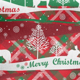 Classic Christmas Elk Jersey Backed Fleece