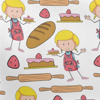 Girls Love Baking Pongee