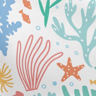 Colorful Underwater Corals Pongee