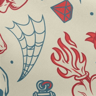 Skull With Fire Breathing Eyes Pongee