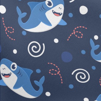 Q Version Of Cute Shark Pongee