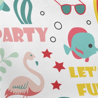 Happy Summer Vacation Time Pongee