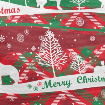 Classic Christmas Elk Pongee