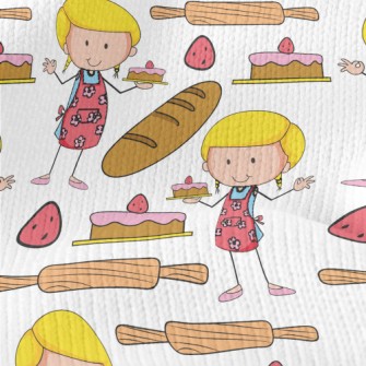 Girls Love Baking Stretch Jersey
