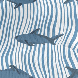 Straight Striped Shark Stretch Jersey