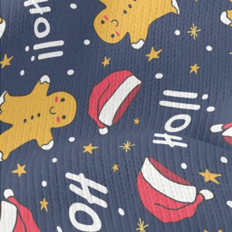 Christmas Gingerbread Man Stretch Jersey