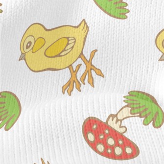 Chicken And Mushrooms Stretch Jersey