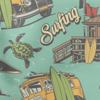 Campervan Surfing Lightweight Cotton Poplin